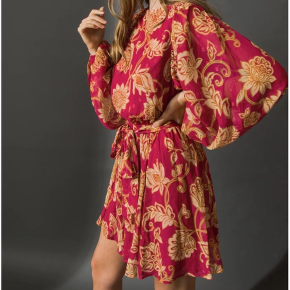 Flying Tomato ONE THAT GOT AWAY WOVEN MINI DRESS - Picture 2 of 4